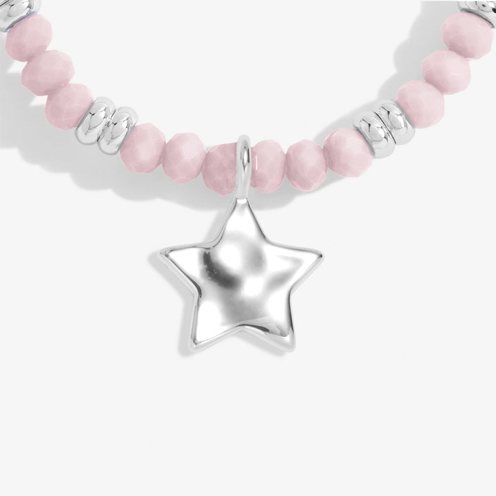 Boho Beads Star Pink Silver Plated Bracelet 7777Joma Jewellery7777