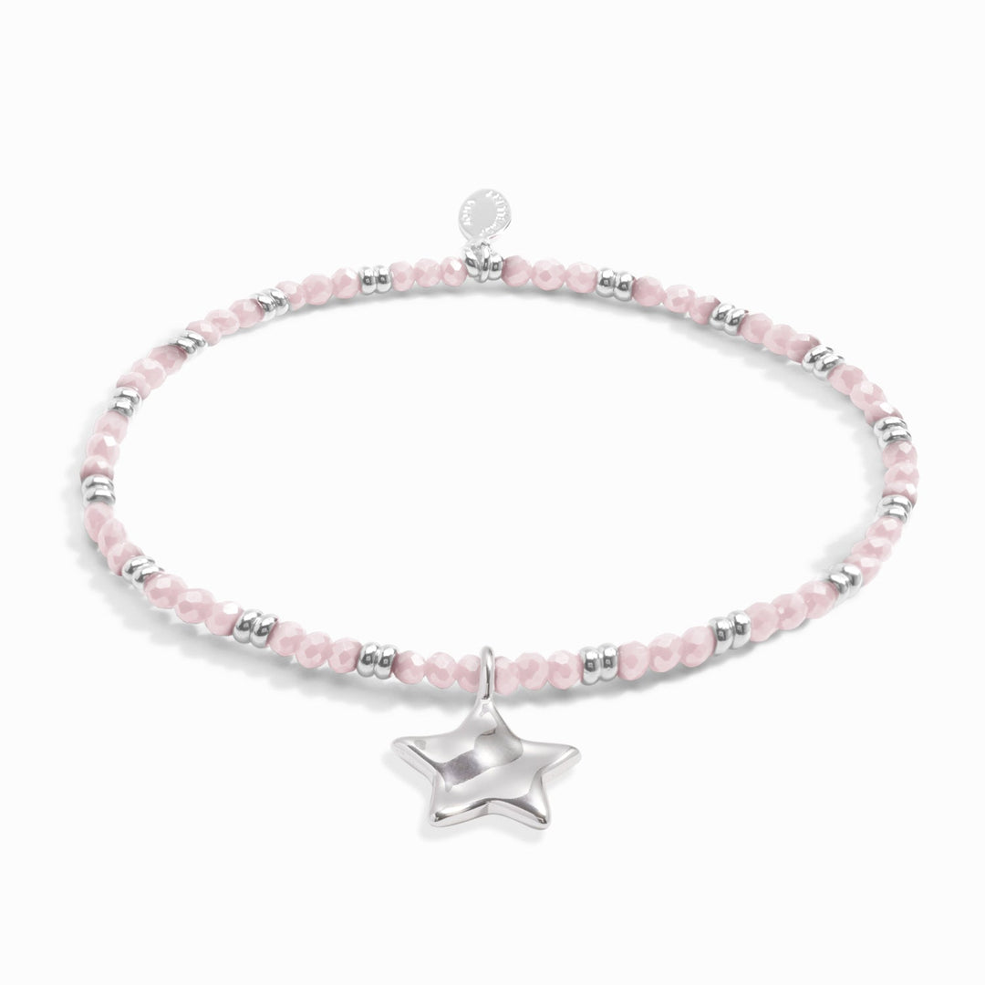 Boho Beads Star Pink Silver Plated Bracelet 7777Joma Jewellery7777