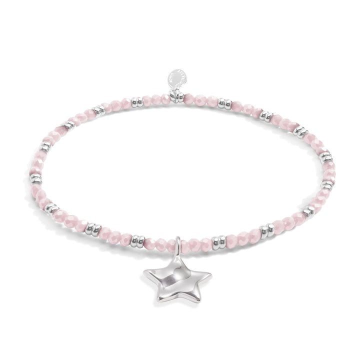 Boho Beads Star Pink Silver Plated Bracelet 7777Joma Jewellery7777