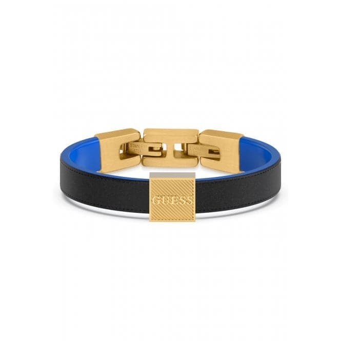 Bond Street 10mm Squared Logo Blue Gents Bracelet UMB03031STJBGuess JewelleryUMB03031STJB