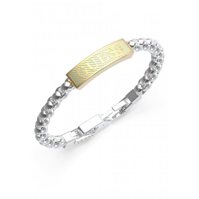 Bond Street 5mm Squared Logo Gold Gents Bracelet UMB03028YGSTLGuess JewelleryUMB03028YGSTL