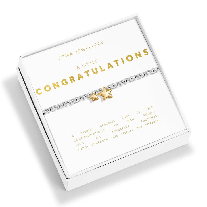 Boxed A Little Congratulations Silver & Gold Plated Bracelet 8192Joma Jewellery8192