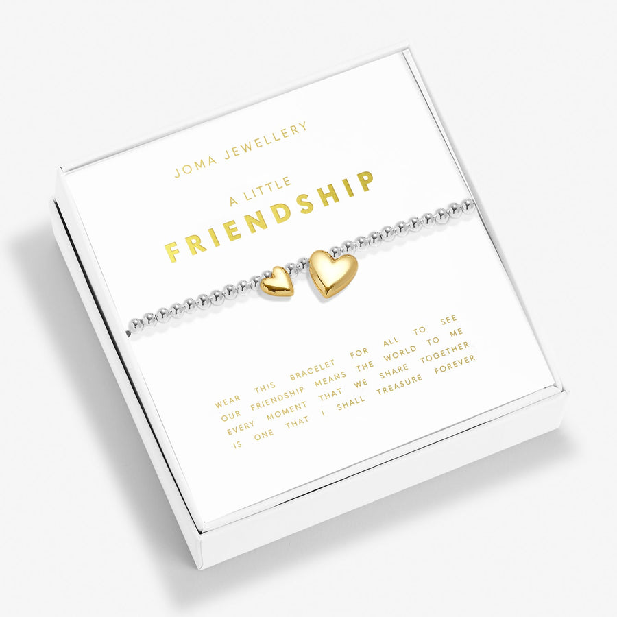 Boxed A Little Friendship Silver Gold Plated Bracelet 7616Joma Jewellery7616