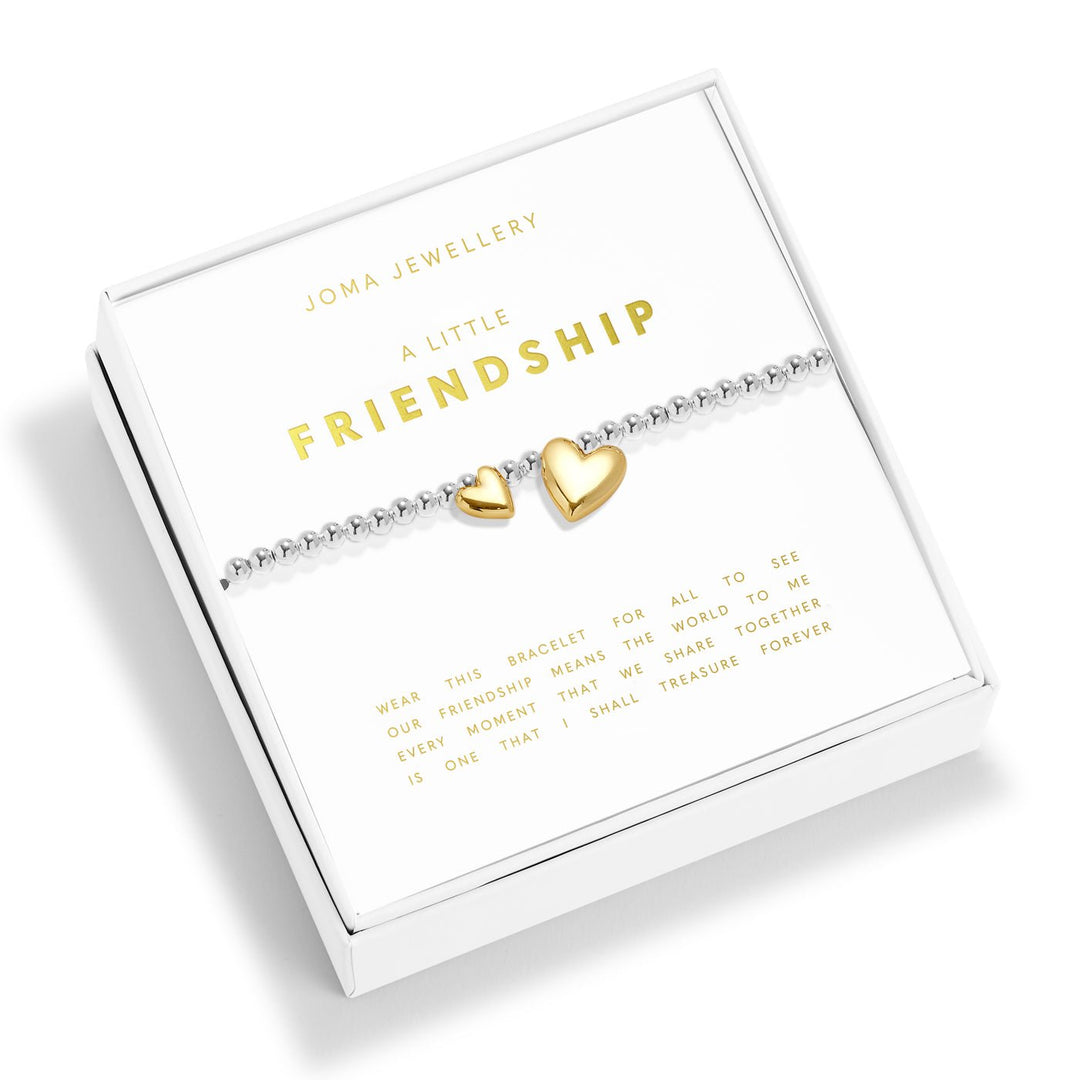 Boxed A Little Friendship Silver Gold Plated Bracelet 7616Joma Jewellery7616