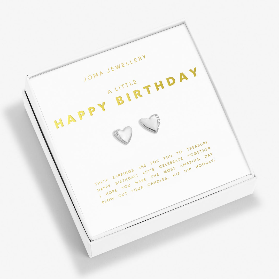 Boxed A Little Happy Birthday Silver Plated Earrings 7651Joma Jewellery7651