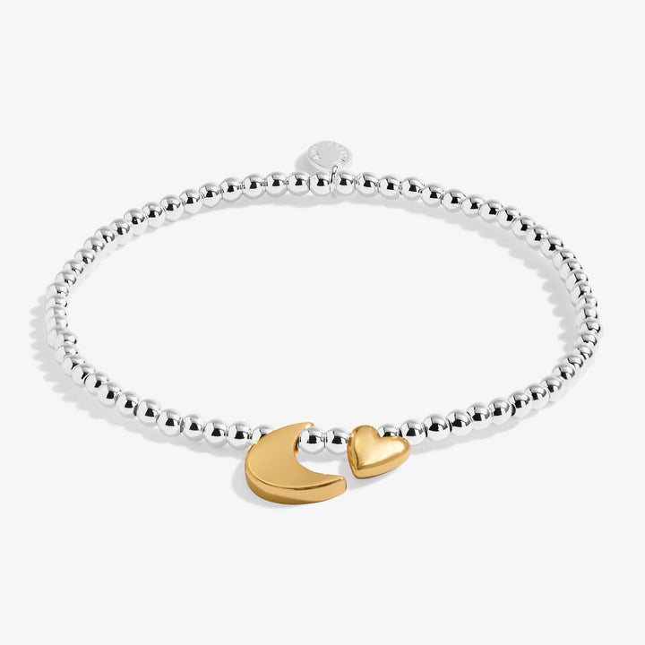 Boxed A Little Love You To the Moon Silver & Gold Plated Bracelet 8193Joma Jewellery8193