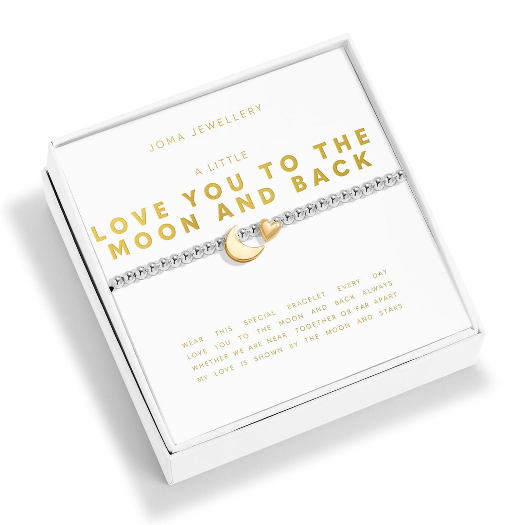 Boxed A Little Love You To the Moon Silver & Gold Plated Bracelet 8193Joma Jewellery8193