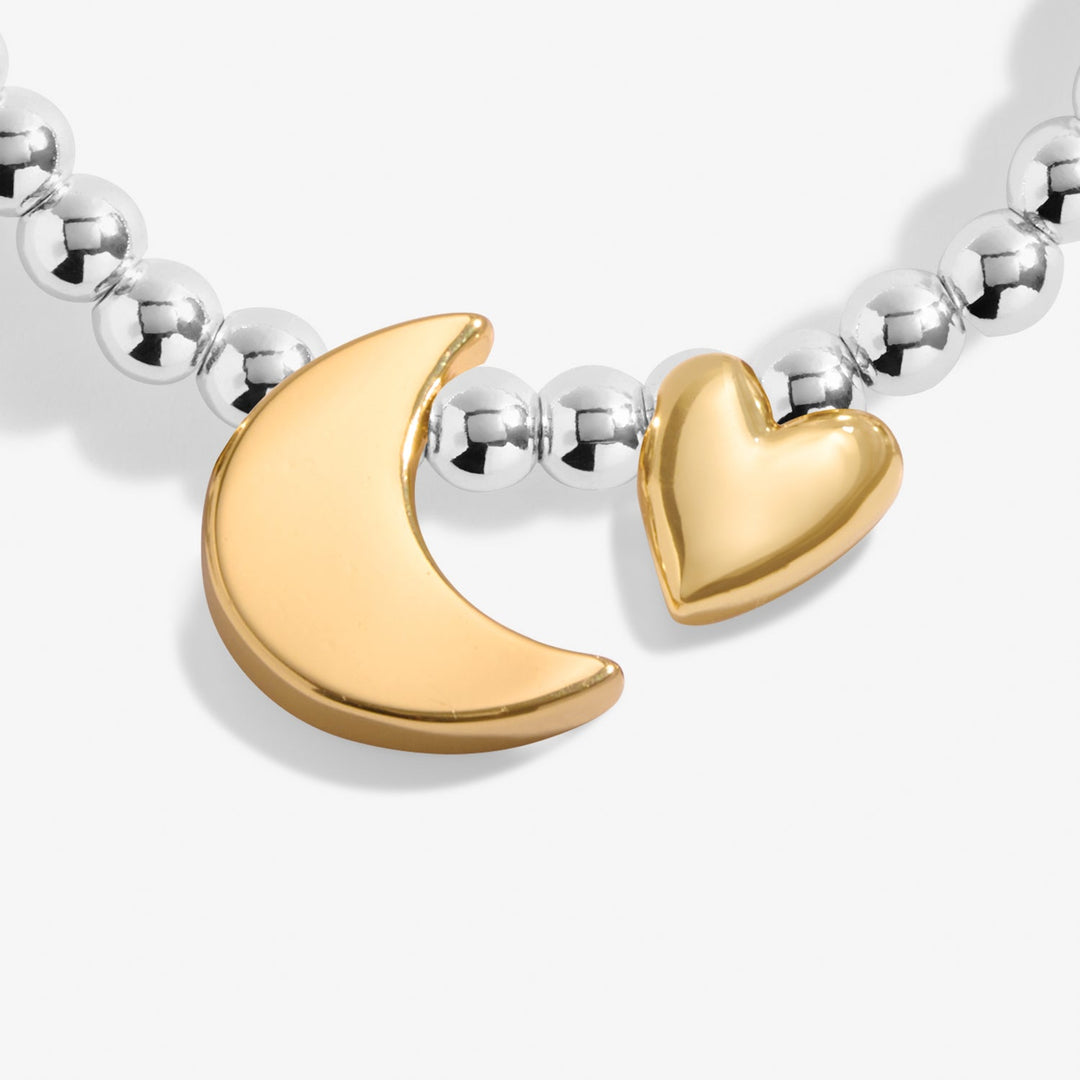 Boxed A Little Love You To the Moon Silver & Gold Plated Bracelet 8193Joma Jewellery8193