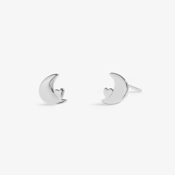 Boxed A Little Love You To the Moon Silver Plated Earrings 8205Joma Jewellery8205