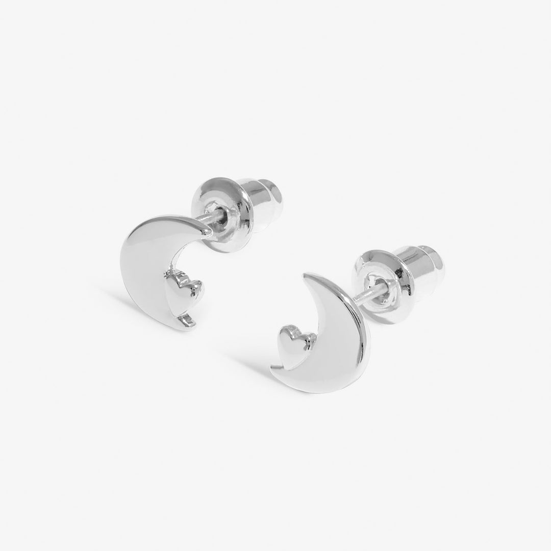 Boxed A Little Love You To the Moon Silver Plated Earrings 8205Joma Jewellery8205