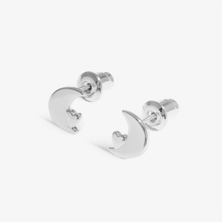 Boxed A Little Love You To the Moon Silver Plated Earrings 8205Joma Jewellery8205