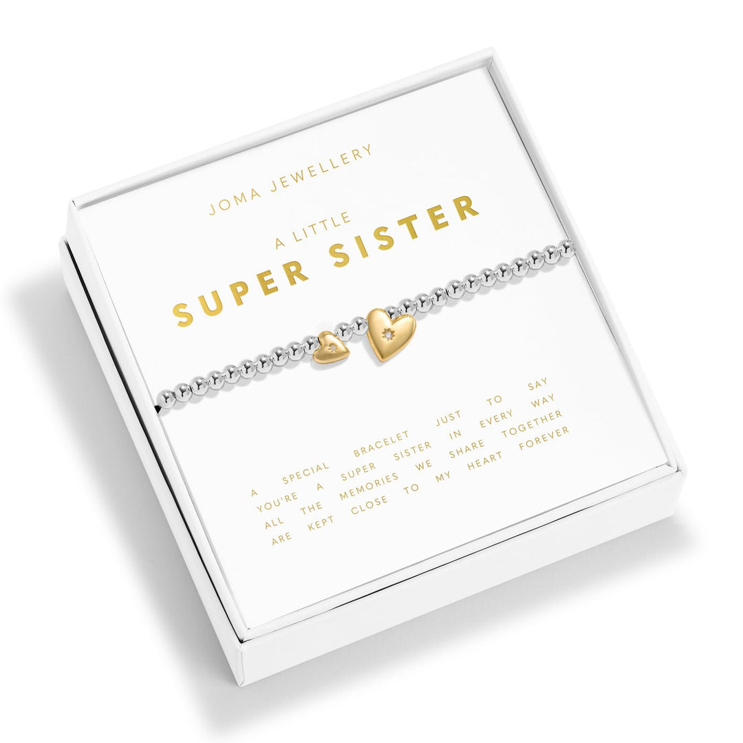 Boxed A Little Super Sister Silver & Gold Plated Bracelet 8188Joma Jewellery8188