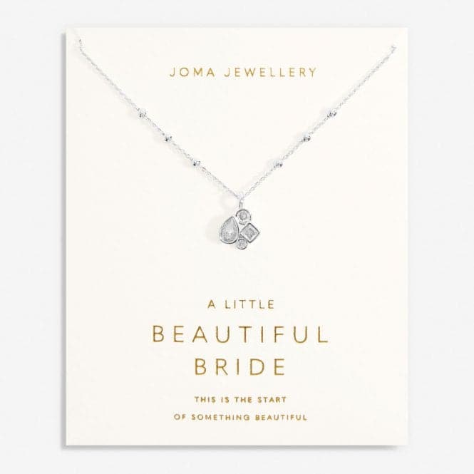 Bridal A Little Beautiful Bride Silver Plated 46cm + 5cm Necklace 7030Joma Jewellery7030