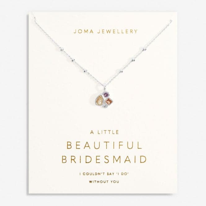 Bridal A Little Beautiful Bridesmaid Silver 46cm + 5cm Necklace 7028Joma Jewellery7028