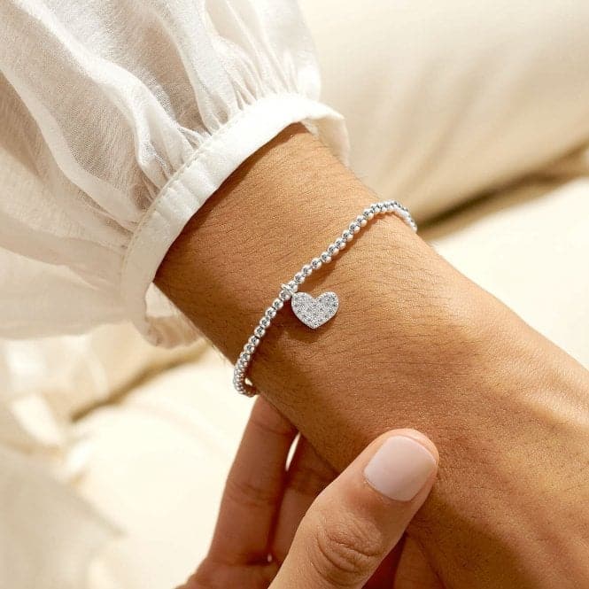 Bridal From the Heart Gift Box Bride Silver Plated 17.5cm Bracelet 7150Joma Jewellery7150