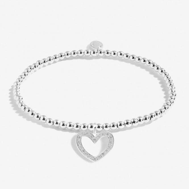 Bridal From the Heart Gift Box Bridesmaid Silver Plated 17.5cm Bracelet 7151Joma Jewellery7151