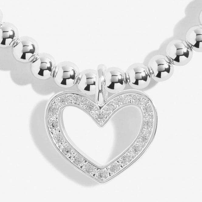 Bridal From the Heart Gift Box Maid Of Honour Silver Plated Bracelet 7152Joma Jewellery7152
