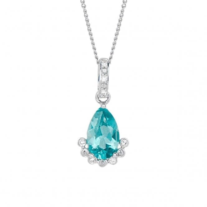 Brilliant Cut Apatite diamonds pendant GP2339TElements GoldGP2339T