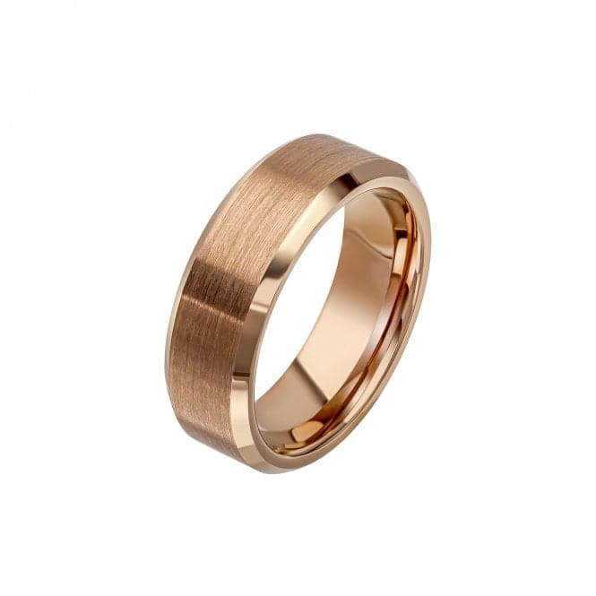 Brushed and Polished Coffee Plated Tungsten Ring R3859Fred BennettR3859 58