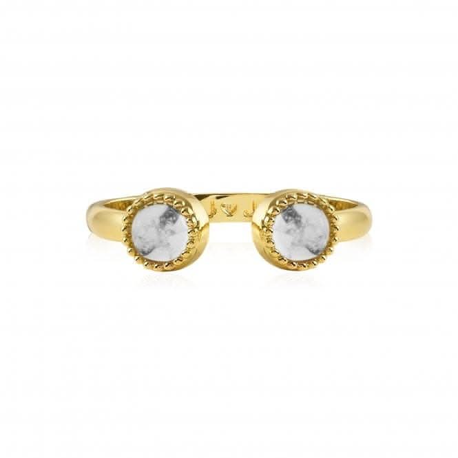 Capri Howlite Ring Gold Ring 4498Joma Jewellery4498