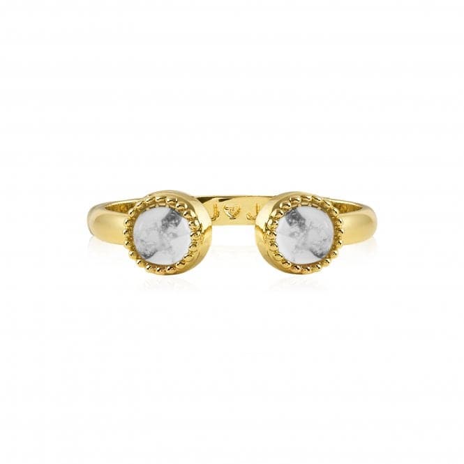 Capri Howlite Ring Gold Ring 4498Joma Jewellery4498