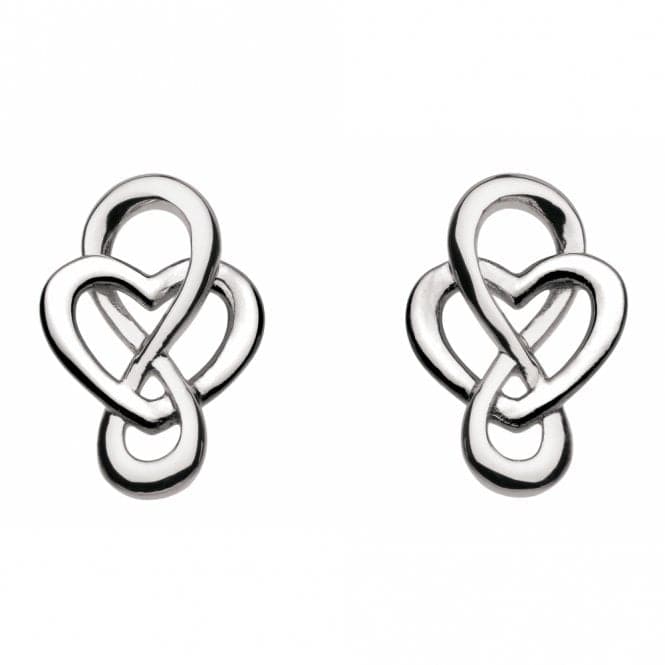 Cara Celtic Looped Heart Stud Earrings 4207HP015Dew4207HP015