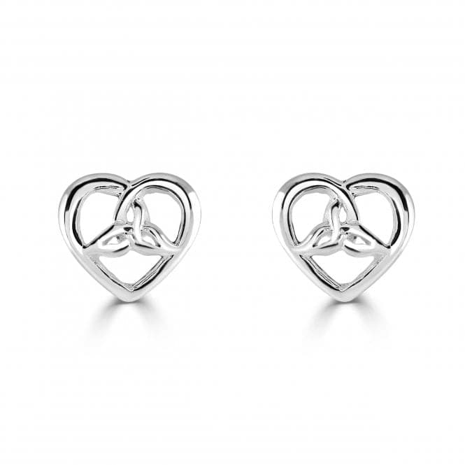 Celtic Trilogen Heart Stud Earrings 42029HPDew42029HP