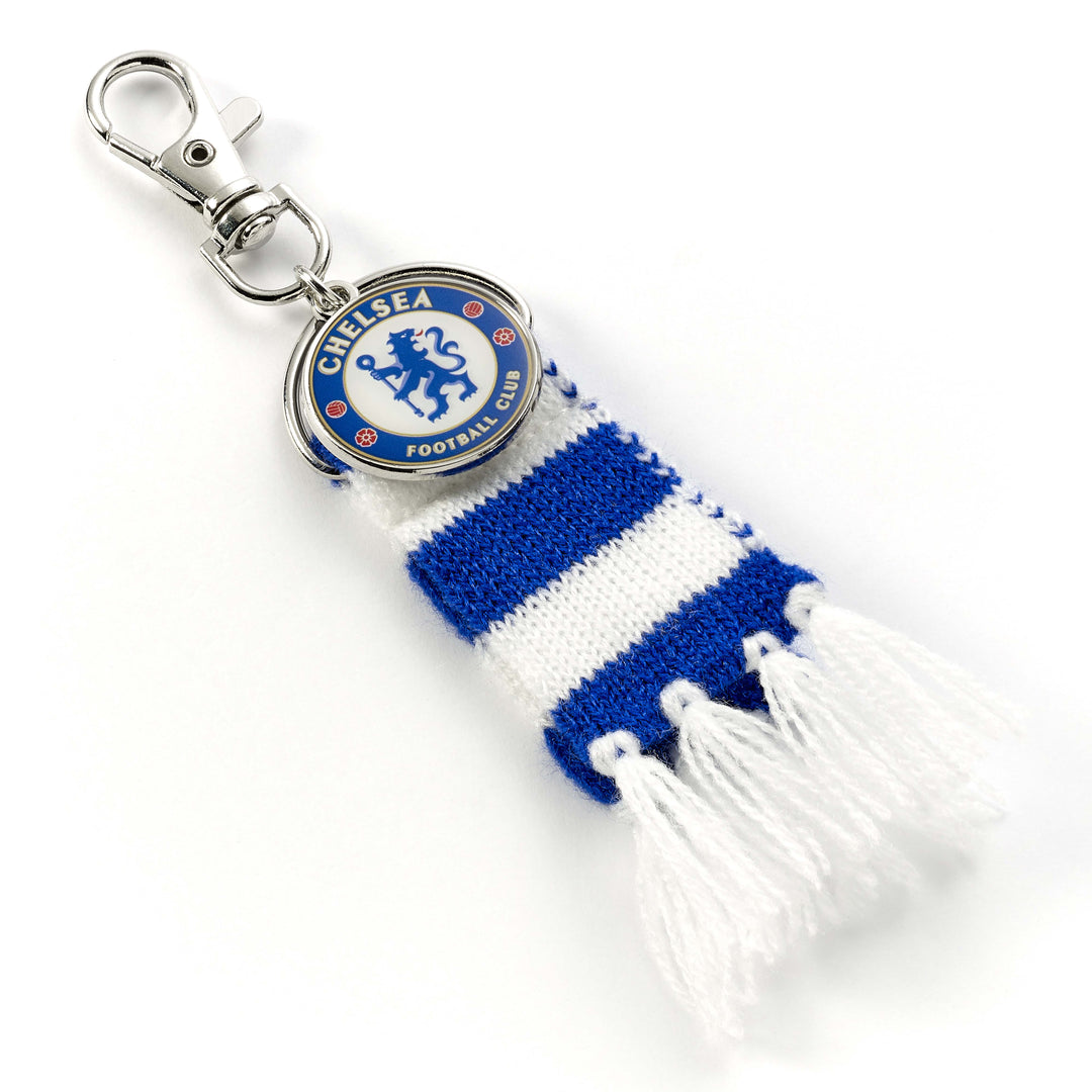 Chelsea Football Club Blue Stripe Scarf Logo Backpack Hanger CFCBH002