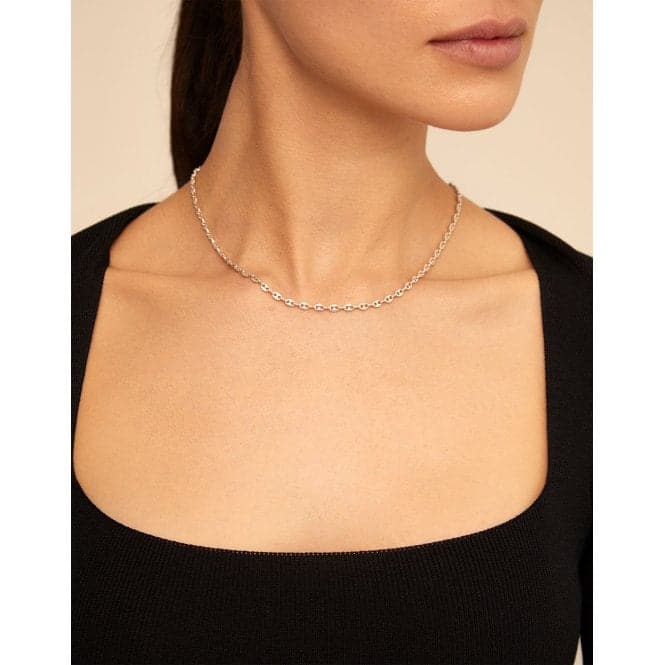 Chain 3 Silver Metal NecklaceUNOde50COL1365MTL0000U