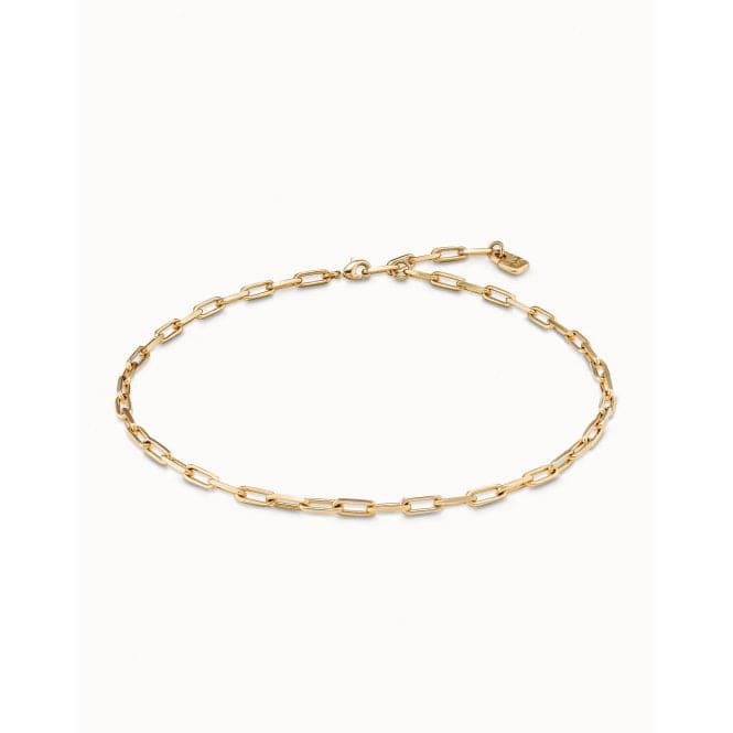 Chain 9 Gold Golden Metal NecklaceUNOde50COL1608ORO0000U