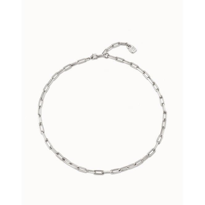 Chain 9 Silver Metal NecklaceUNOde50COL1608MTL0000U