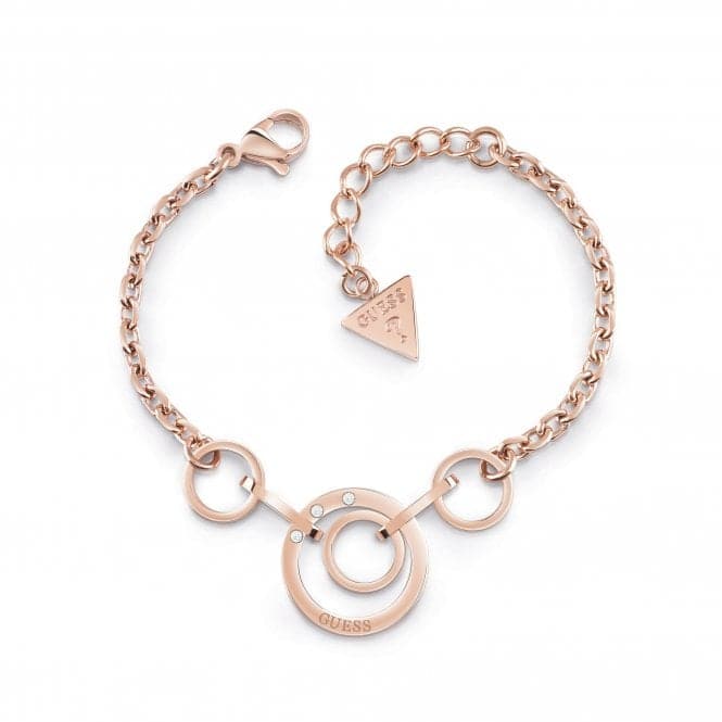 Chain Circles Rose Gold Bracelet UBB29029 - LGuess JewelleryUBB29029 - L