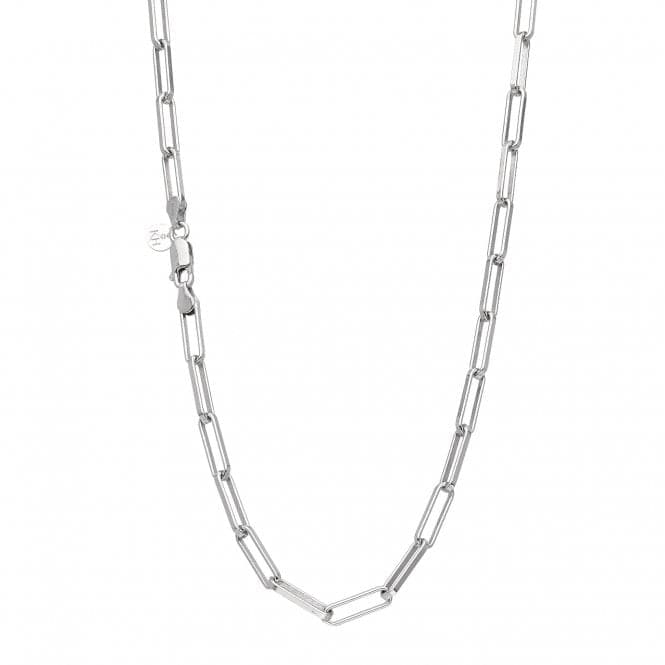Chain Grande Paperclip Rhodium Plated 18" Necklace 99903CH18Kit Heath99903CH18