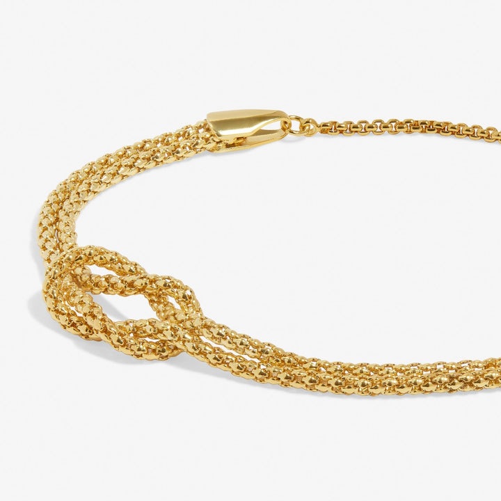 Chain Knot Bar Gold Plated Bracelet 7891Joma Jewellery7891