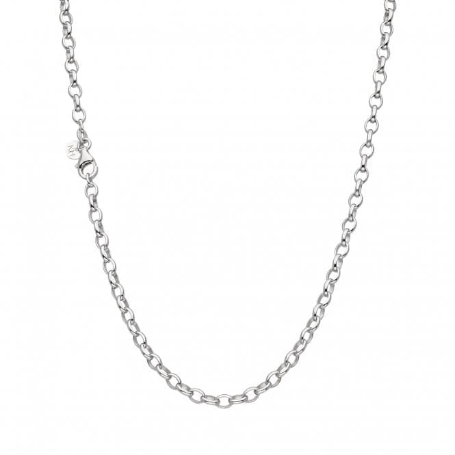 Chain Rolo Oval Link Rhodium Plated 18" Necklace 99906CH18Kit Heath99906CH18
