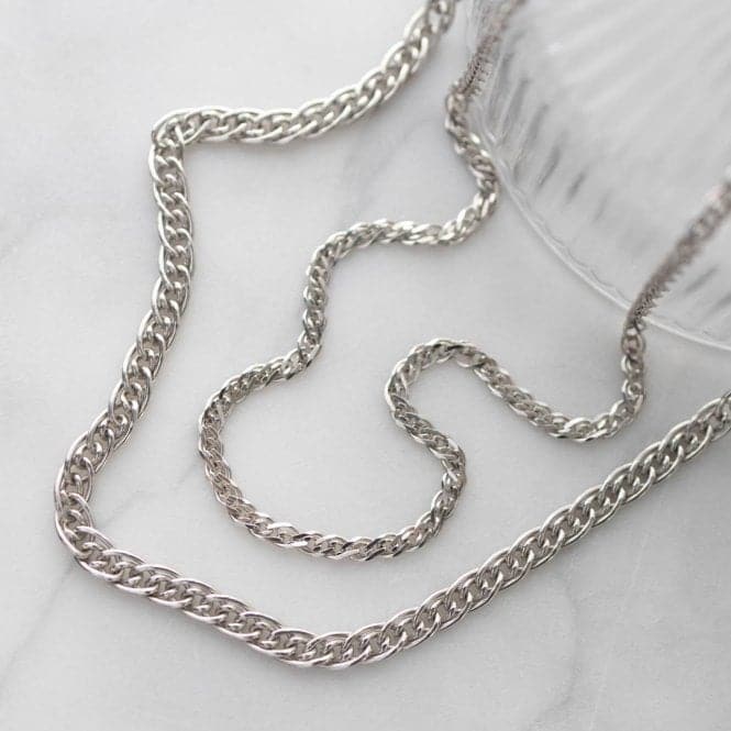 Chain Woven Link Rhodium Plated 17" Necklace 99905CH17Kit Heath99905CH17