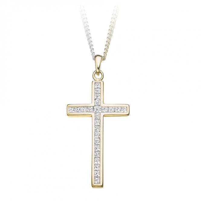 Channel Set Diamond Pendant Cross 0.40ctThe Harmony CollectionPE156 - 2RG