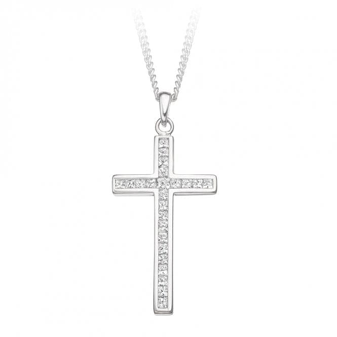 Channel Set Diamond Pendant Cross 0.40ctThe Harmony CollectionPE156 - 1WG