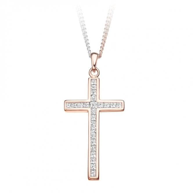 Channel Set Diamond Pendant Cross 0.40ctThe Harmony CollectionPE156 - 3WG