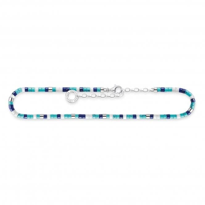 Charming Blue Stones Anklet AK0039 - 775 - 7 - L27VThomas Sabo Charm Club CharmingAK0039 - 775 - 7