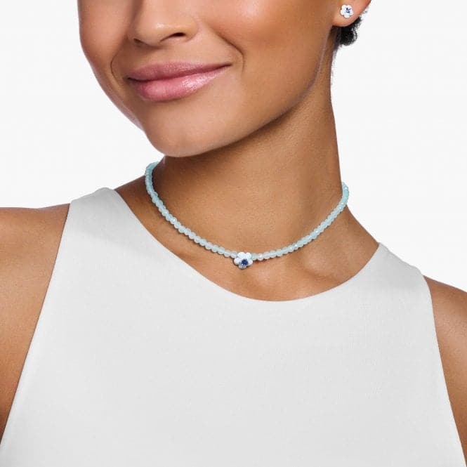 Charming Choker With Flower And Blue Pearls KE2182 - 496 - 1Thomas Sabo Charm Club CharmingKE2182 - 496 - 1