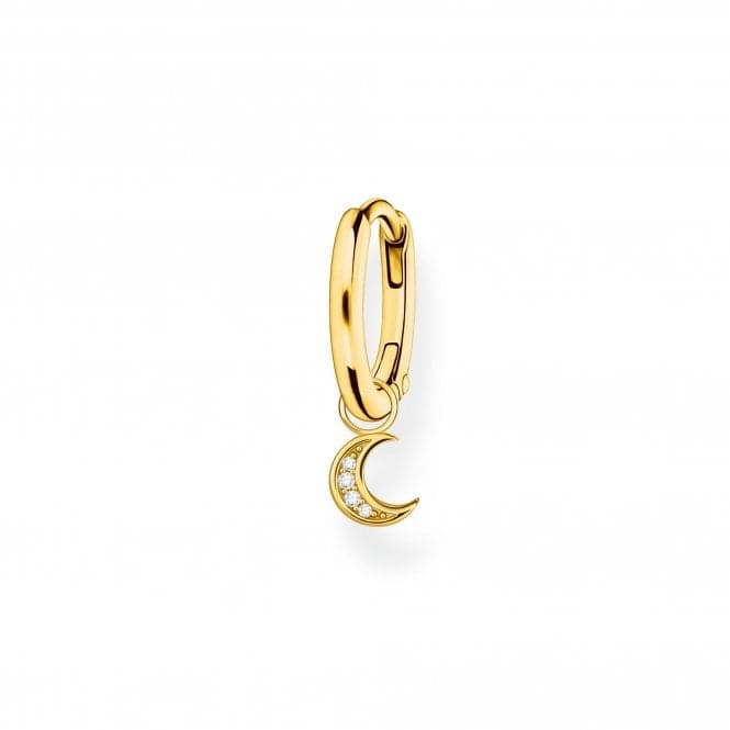 Charming Gold Plated Moon Single Hoop Earring CR708 - 414 - 14Thomas Sabo Charm Club CharmingCR708 - 414 - 14