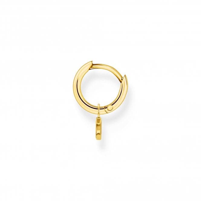 Charming Gold Plated Moon Single Hoop Earring CR708 - 414 - 14Thomas Sabo Charm Club CharmingCR708 - 414 - 14