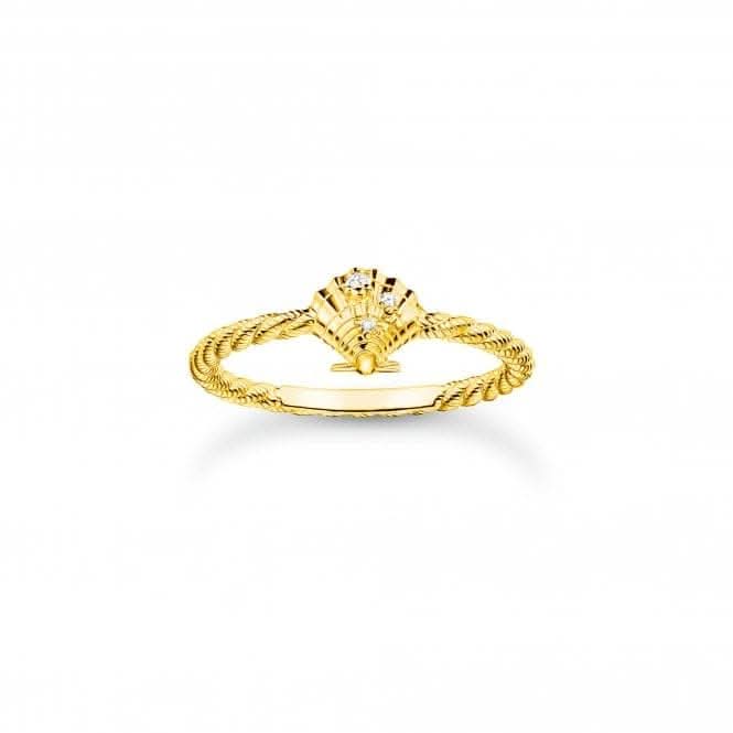 Charming Gold Plated Rope With Shell Ring TR2400 - 414 - 14Thomas Sabo Charm Club CharmingTR2400 - 414 - 14 - 48