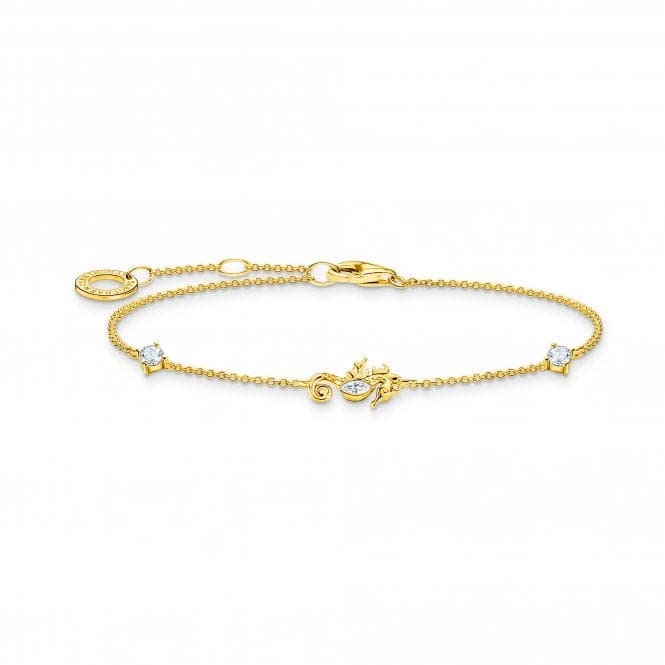 Charming Gold Plated Seahorse Bracelet A2061 - 414 - 14 - L19VThomas Sabo Charm Club CharmingA2061 - 414 - 14