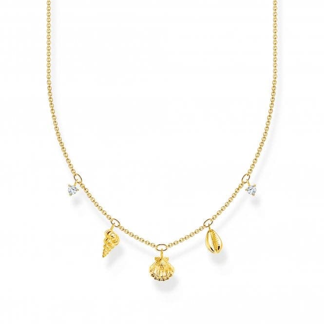 Charming Gold Plated Shells Necklace KE2158 - 414 - 14 - L45VThomas Sabo Charm Club CharmingKE2158 - 414 - 14