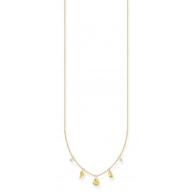 Charming Gold Plated Shells Necklace KE2158 - 414 - 14 - L45VThomas Sabo Charm Club CharmingKE2158 - 414 - 14