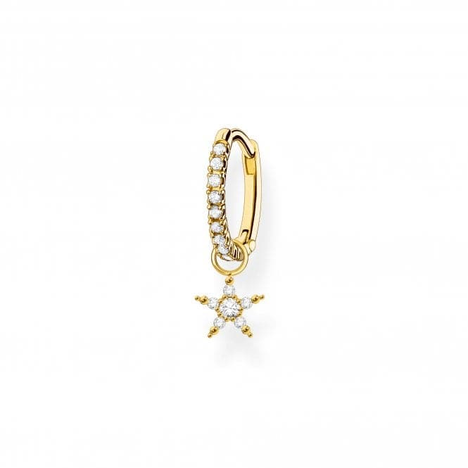 Charming Gold Plated Star Single Hoop Earring CR707 - 414 - 14Thomas Sabo Charm Club CharmingCR707 - 414 - 14