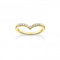 Charming Gold Plated V - Shaped White Stones Ring TR2394 - 414 - 14Thomas Sabo Charm Club CharmingTR2394 - 414 - 14 - 48