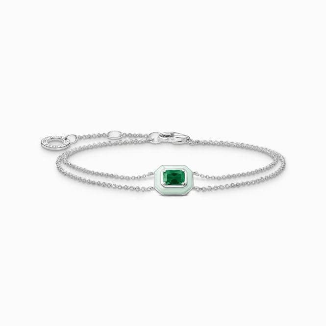 Charming Green Stone Bracelet A2095 - 496 - 6Thomas Sabo Charm Club CharmingA2095 - 496 - 6